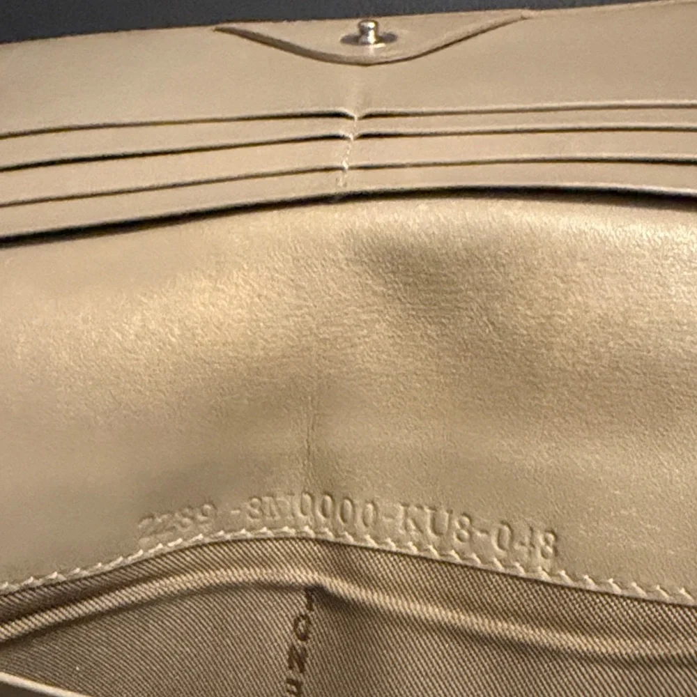 Fendi Beige Zucca Jacquard Continental Wallet